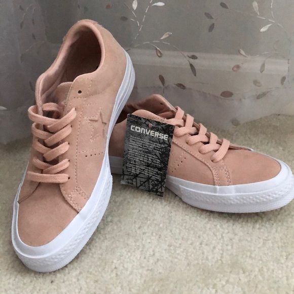 converse one star pink suede